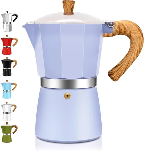 Miniatura 16 de Estufa de aluminio de 2 tazas de café expreso Moka Pot Express Percolator Italiano Classic Mocha Máquina de café para café italiano y cubano Plateado