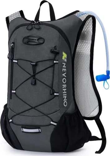 Miniatura 12 de Mochila ligera de hidratación, mochila para correr con bolsa de agua de 2L, mochila de hidratación Hydro para ciclismo, senderismo, apta