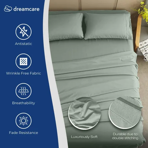 Miniatura 339 de DREAMCARE Juego de sábanas Queen – 6 piezas Sábanas de enfriamiento – hasta 15” Sábanas profundas tamaño Queen – Colección 2500 Supreme – Extra 03