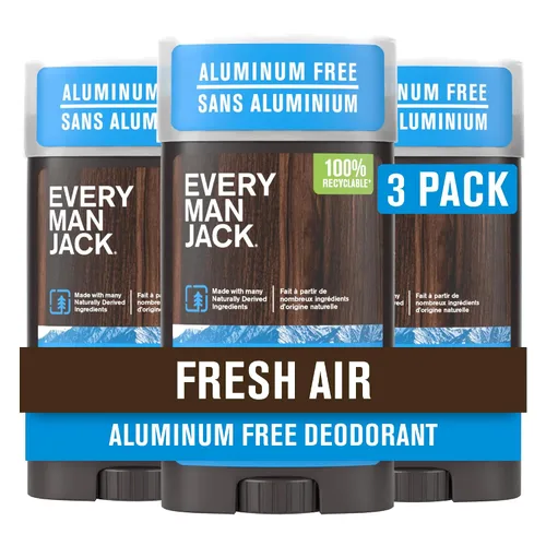 Miniatura 18 de Every Man Jack Juego variado de desodorantes para hombre, tres barras desodorantes de tamaño completo con ingredientes limpios y aromas increíbles