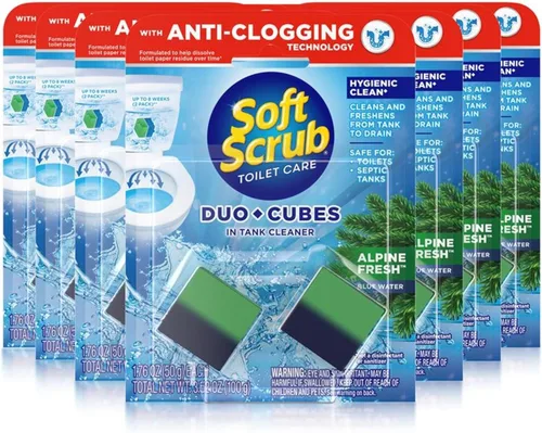 Limpiador para inodoros Soft Scrub en tanque, duo-cubos 2 unidades, fresco alpino (paquete de 7)
