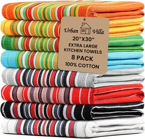 Miniatura 133 de Urban Villa Toallas de cocina 100% algodón, paquete de 6, altamente absorbentes, de secado rápido, súper suaves, de primera calidad, para cocina