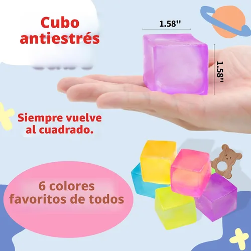 Miniatura 2 de Paquete de 6 bolas de estrés para adultos y niños, juguetes sensoriales para aliviar la ansiedad y el estrés, juguetes relajantes, bolas de estrés