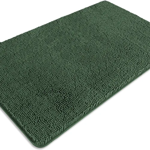 Miniatura 457 de Alfombra de baño pequeña de 12 x 18 pulgadas, lavable y absorbente, antideslizante, alfombra de baño de felpilla gruesa y suave para baño, ducha