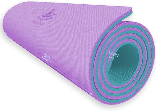 Miniatura 10 de Hatha Yoga - Tapete de yoga extra grueso de elastómero termoplástico, 72 x 32 pulgadas de grosor, 1/2 pulgadas, respetuoso con el medio ambiente
