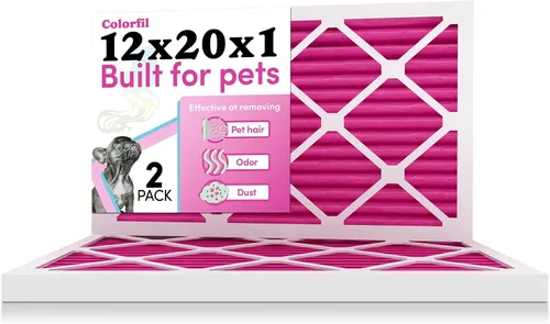 Miniatura 8 de Colorfil - Filtro de aire de 18 x 18 x 1 pulgadas, filtros que cambian de color para olores de gatos y perros, filtro de aire acondicionado MERV 8