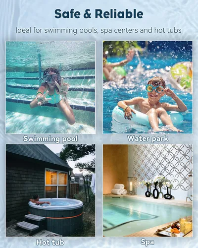 Miniatura 6 de Pawfly Tiras de prueba 7 en 1 para piscina, 100 tiras de prueba de spa y bañera de hidromasaje, tiras rápidas y precisas, kit de prueba de agua