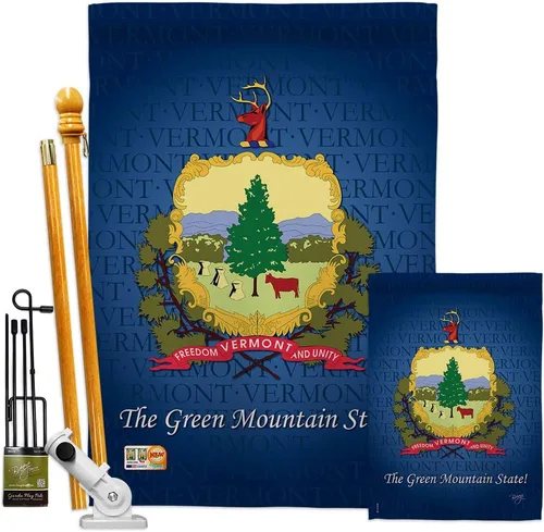 Miniatura 8 de Bandera de Estados Vermont House Regional Estados Unidos Territorios Americanos República País Particular Área Pequeña Decorativa Patio Banner Hecho