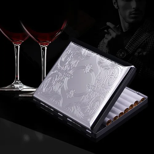 Miniatura 5 de Caja de cigarrillos de metal con capacidad para 20 cigarrillos para 3.307 in