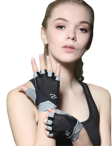 Miniatura 8 de Luwint Guantes de yoga sin dedos para mujer, antideslizantes, acolchados, para pilates, fitness, entrenamiento, entrenamiento, ejercicio, accesorios