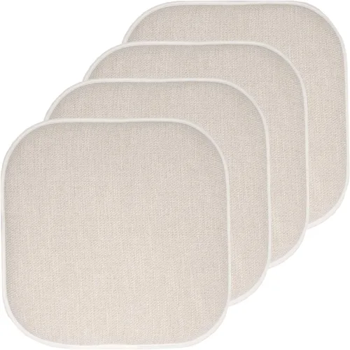 Miniatura 161 de Sweet Home Collection Cojines de espuma viscoelástica para silla, antideslizantes, diseño de panal de abeja, 16 x 16 pulgadas, paquete de 2