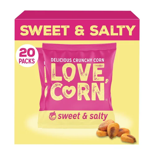 Miniatura 11 de LOVE CORN BBQ 0.7oz x 20 bolsas – Delicioso maíz crujiente – Snacks familiares saludables – Sin gluten, Kosher, sin OGM – Alternativa para papas