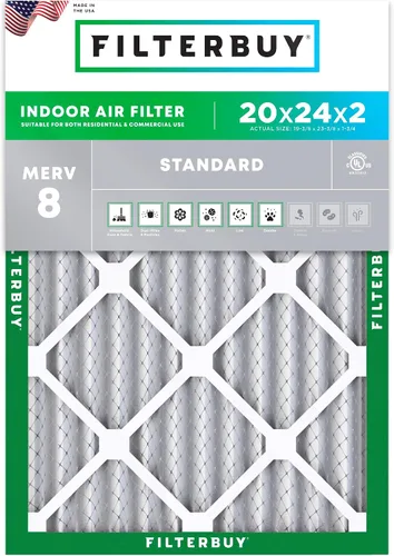 Miniatura 29 de Filterbuy - Filtro de aire MERV 8 de 8x14x1, defensa esencial contra el polvo y las alergias (1 unidad), filtros plisados electrostáticos