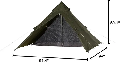 Miniatura 9 de BUNDOK Solo Teepee BDK-75 Single Pole Tent, Compact Storage, Storage Case Included