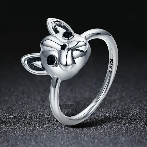 Miniatura 6 de Presentski Anillo de plata de ley Bulldog para cumpleaños para mujer y día de la madre