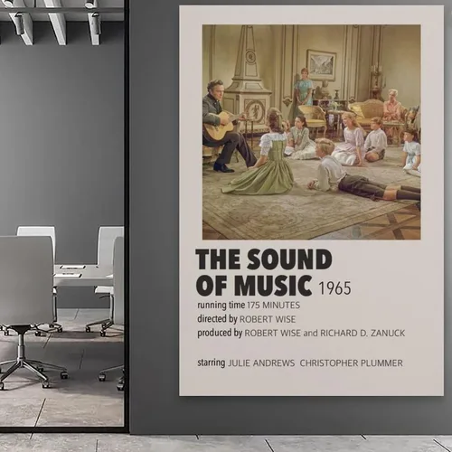 Miniatura 5 de CLBCIHWFN The Film Sound of Music - Pósteres artísticos musicales de cine retro para habitación, estética y arte de pared, póster de decoración