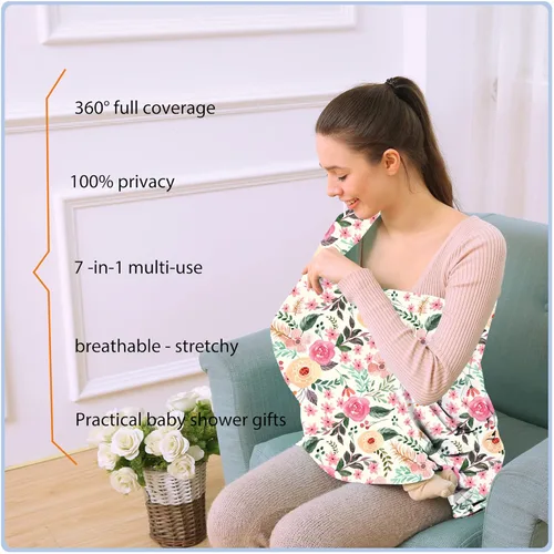 Miniatura 3 de Funda para asiento de automóvil para lactancia materna, funda elástica de asiento de automóvil, multiusos, funda de lactancia, regalo para baby