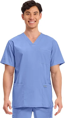 Miniatura 62 de Cherokee WW Professionals WW695 - Camisa de uniforme sanitario para hombre, con cuello en V
