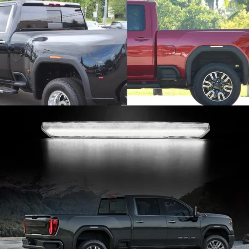 Miniatura 6 de Luces de posición laterales LED de repuesto para GMC Sierra 2500HD 3500HD 3500HD 2020 2021 2022 Pickup blanco marcadores laterales delanteros