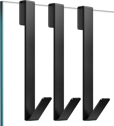 Miniatura 11 de Ganchos para puerta de ducha de 12 pulgadas, ganchos de ducha para toallas, ganchos de toalla extendidos resistentes sin perforaciones para puerta