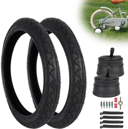 Neumático de bicicleta para niños de 16 x 1.75 pulgadas y tubo interior de 16 x 1.75/2.125, neumático trasero de cochecito de 16 x 1.75 pulgadas