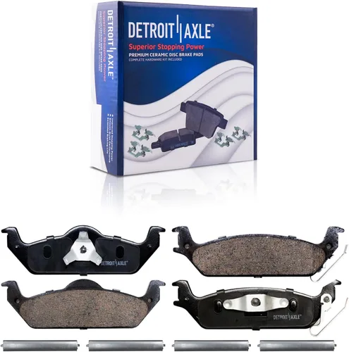 Miniatura 114 de Detroit Axle - Pastillas de Freno Delantero Izquierdo Reemplazo de Pinza de Disco para Dodge Ram 1500 Dakota Mitsubishi Raider - Juego de 3 piezas
