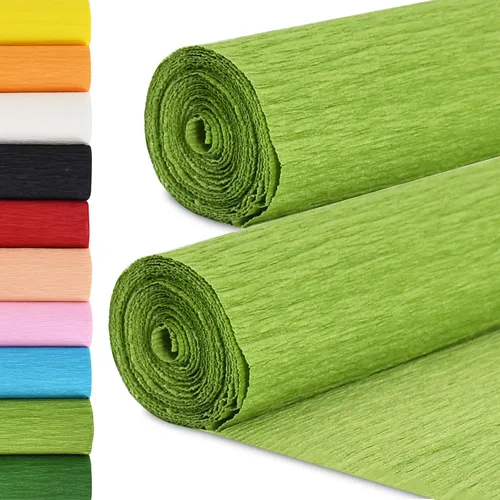 Miniatura 22 de BEISHIDA Rollo de papel crepé negro, hoja de papel crepé de 9.8 pulgadas de ancho y 8 pies de largo para hacer flores, ceremonia de boda
