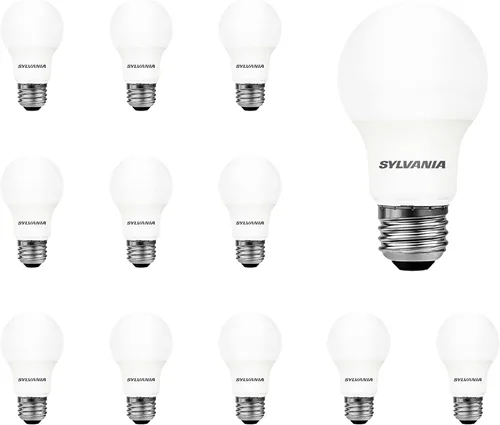 Miniatura 9 de Sylvania Bombilla LED, equivalente a 60 W A19, eficiente 8.5 W, base media, acabado esmerilado, 800 lúmenes, blanco suave, paquete de 4 (73888)