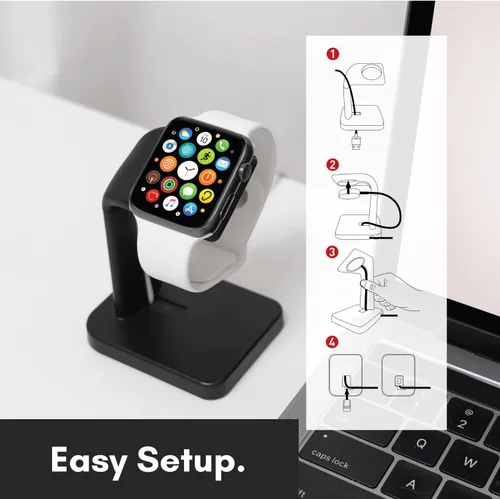Miniatura 3 de Macally Soporte de cargador para Apple Watch Series Ultra, 9, 8, 7, 6, 5, 4, 3, 2, 1, SE