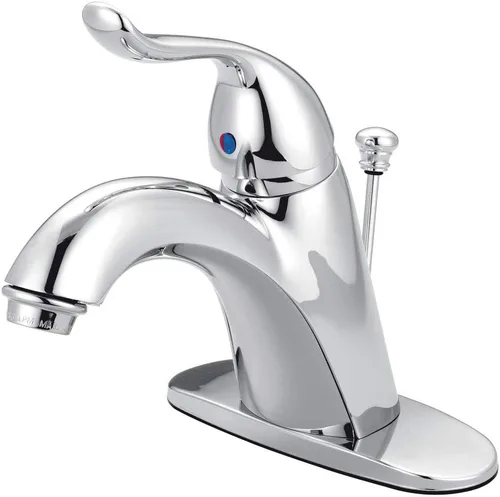 Kingston Brass KB6401YL Grifo de baño de una sola manija, cromo pulido de 4 pulgadas