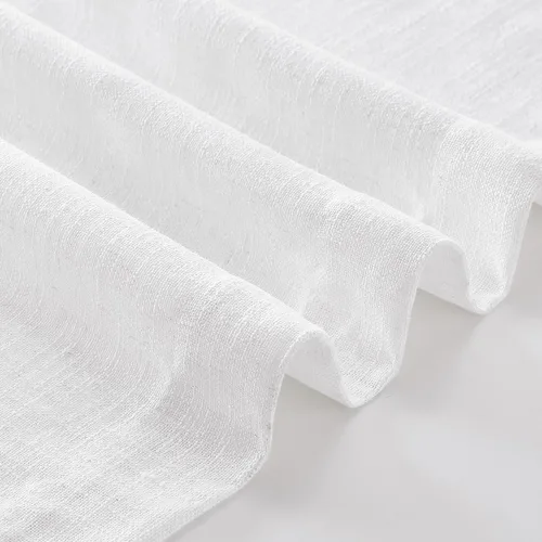 Miniatura 194 de Cortinas de lino natural con pliegues fruncidos de 120 pulgadas de largo para sala de estar, cortinas plisadas con ganchos y lengüeta trasera