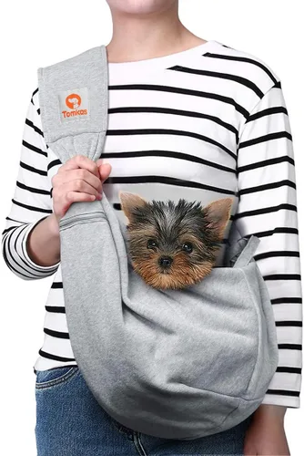 Miniatura 26 de TOMKAS - Transportador de perros estilo canguro para perros pequeños (negro, para mascotas de 2 a 7 libras)