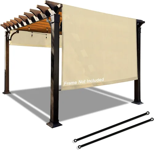 Miniatura 13 de Alion Home Funda universal transpirable para pérgola – Toldo de repuesto para pérgola – Cubierta de parasol ajustable para exteriores con varillas
