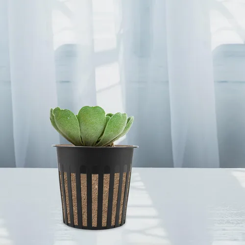 Miniatura 7 de JOIKIT Paquete de 50 macetas de red de plástico de 4 pulgadas, contenedores de red hidropónica para cultivo de plantas, macetas de malla ranurada