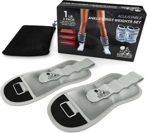 Miniatura 2 de Pesas de tobillo/muñeca (1 par) para mujeres, hombres y niños, peso totalmente ajustable para brazos, manos y piernas, lo mejor para caminar, Gris