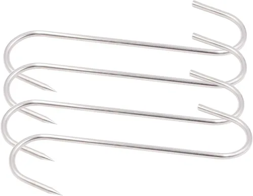 Miniatura 8 de 20 ganchos de carne de 5 pulgadas, gancho en S de acero inoxidable de 0.157 pulgadas para colgar, pollo, caza, ahumar, costillas, pescado, carne