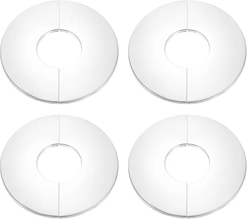 uxcell Brida dividida de pared, placa redonda del escudo del acero inoxidable 304 de 4pcs para el tubo del diámetro de 164.0 ft m