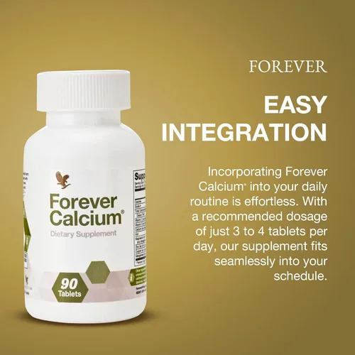 Miniatura 6 de Forever Living - Forever Calcium - Apoyo óptimo para la salud ósea - Sin gluten - Mezcla de malato de dicalcio, vitamina D, magnesio y zinc - 90