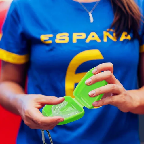 Miniatura 3 de Vicenpal Funda protectora bucal de lacrosse con mosquetón, soporte para lacrosse, funda protectora bucal para jóvenes y adultos, protección
