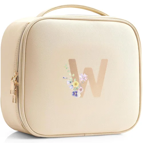 Vlando Regalo para Mujeres,Bolsas de Maquillaje de Viaje para Mujeres,Regalos de Cumpleaños para Amigas, Ideas de Regalo de Cumpleaños Iniciales