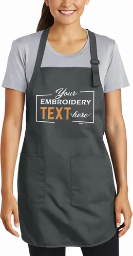 Miniatura 8 de TEEAMORE Delantales bordados personalizados para mujeres y hombres, añade tu texto de chef para parrilla de cocina, delantal personalizado
