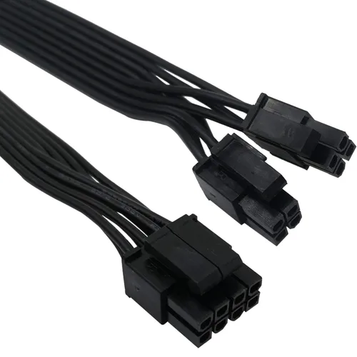 Miniatura 3 de COMeap Cable de CPU para PSU estacionales, PCIe 8 pines macho a CPU 8 pines (4+4 desmontables) macho EPS-12V adaptador de corriente de placa base