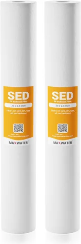 Miniatura 14 de Max Water Slim Blue - Cartucho de repuesto para filtro de agua de sedimentos de polipropileno fundido de 5 micrones, 20 x 2.5 pulgadas, para toda