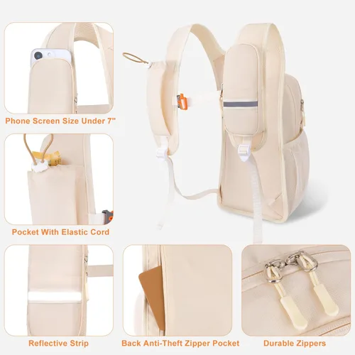 Miniatura 2 de MOSISO Mochila pequeña de senderismo de 10 L para mujeres y hombres, mochila plegable e informal ligera con bolsillo frontal de acceso rápido