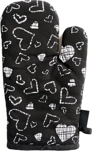 Miniatura 2 de Twisted Wares Divertidos guantes de horno con refranes, hechos con amor, regalos de cocina, soporte para ollas de lona de algodón, regalo