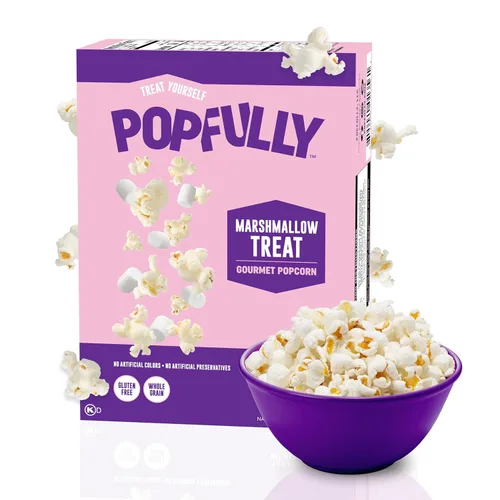 Miniatura 25 de POPFULLY Palomitas 94% libres de grasa totalmente explotadas, bolsas para compartir, sabor a mantequilla ligera, gran explosión, bolsas
