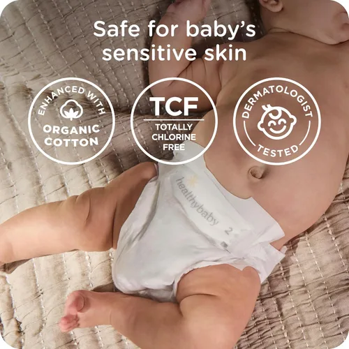 Miniatura 4 de Nuestros pañales El primer pañal verificado EWG y apto para microbiomas Protección contra fugas de 12 horas Fabricado con algodón orgánico