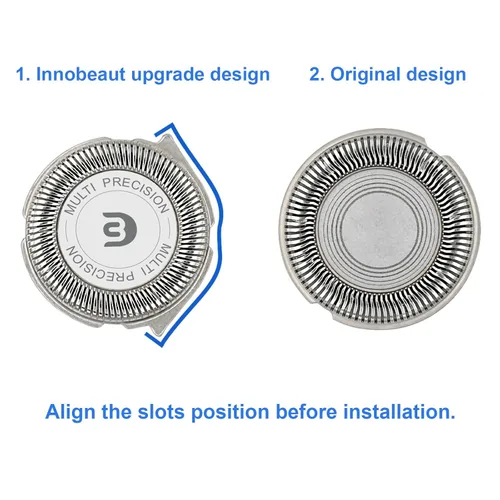 Miniatura 2 de Cabezales de repuesto SH30 compatibles con afeitadoras Philips Norelco Series 3000, 2000, 1000 y S738 Click and Style, paquete de 9