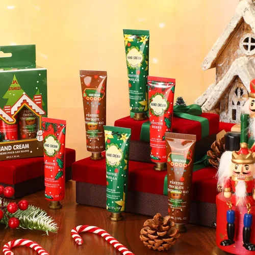 Miniatura 4 de 30 unidades de crema de manos de Navidad a granel con cajas de regalo, lociones de manos hidratantes de tamaño de viaje para rellenos de calcetines