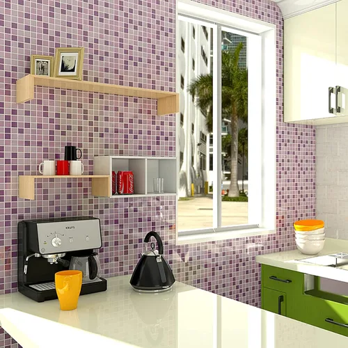 Miniatura 7 de PINUO&KE Mosaico cuadrado de cerámica para manualidades, 200 unidades / 7.05 oz / 7.05 oz / 7.05 oz / 7.05 oz, piezas de vidrieras coloridas